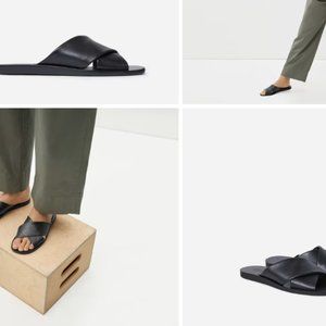 The Day Crossover Sandal by Everlane in black